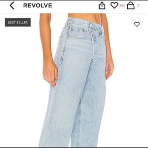 AGOLDE Mid-Rise Crisscross Upsized Jeans